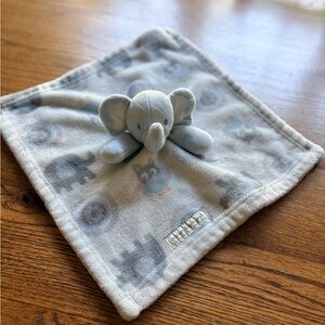 Blankets and Beyond Elephant Security Blanket - Gray with owls and elephants